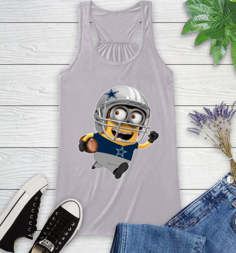 NFL Dallas Cowboys Minions Disney Football Sports Racerback Tank 5