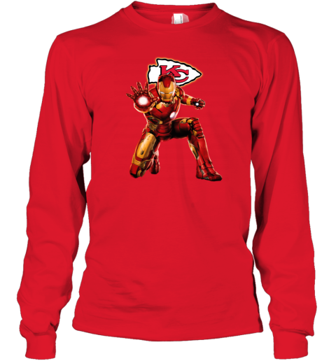 NFL Iron Man Kansas City Chiefs Long Sleeve T-Shirt - Rookbrand