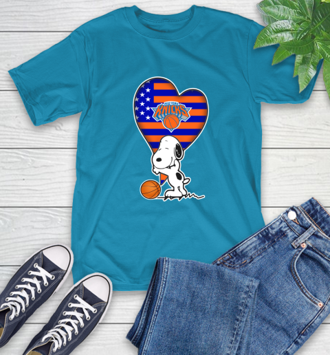 New York Knicks NBA Basketball The Peanuts Movie Adorable Snoopy T-Shirt 8