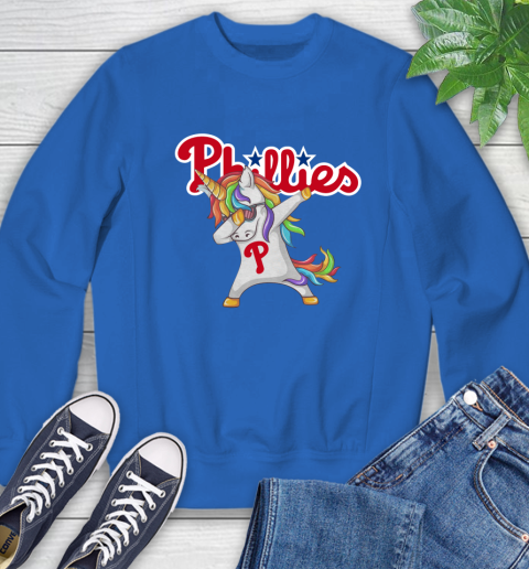 Philadelphia Phillies MLB Baseball Funny Unicorn Dabbing Sports Sweatshirt 8