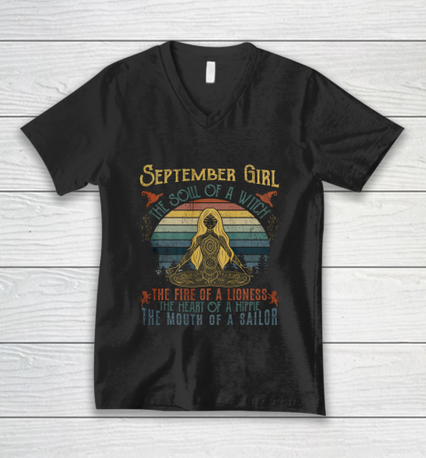 September Girl The Soul Of A Witch V-Neck T-Shirt