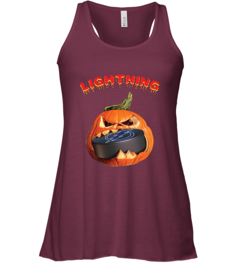 NHL Tampa Bay Lightning Halloween Pumpkin Hockey Sports nPQIxurJ4D6 flowy tank 32 95 151514 front maroon