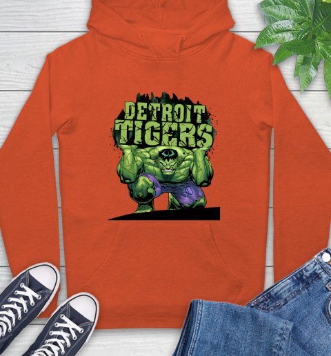 Detroit Tigers MLB Baseball Incredible Hulk Marvel Avengers Sports Hoodie 5
