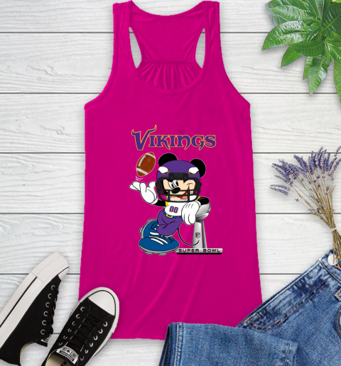 NFL Minnesota Vikings Mickey Mouse Disney Super Bowl Football T Shirt Racerback Tank 8