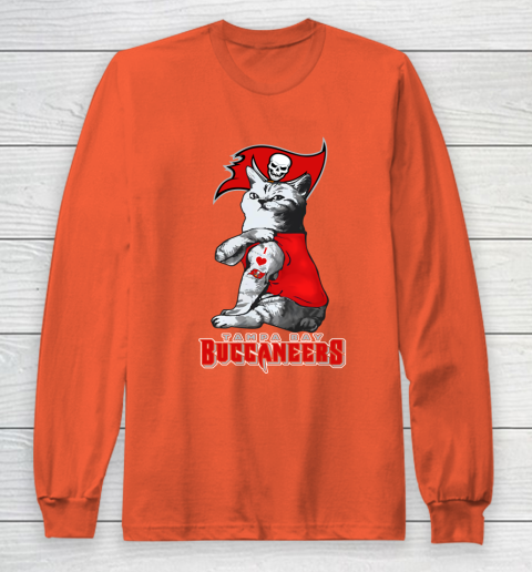 NFL Football My Cat Loves Tampa Bay Buccaneers Long Sleeve T-Shirt 3