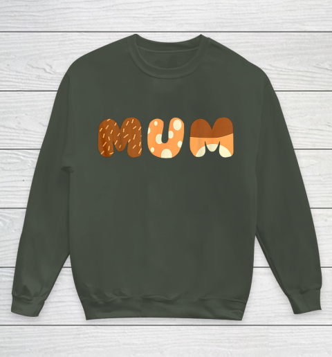 Bluey Mum for moms on Mother Day Chili Youth Sweatshirt 8