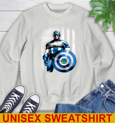 Golden State Warriors NBA Basketball Captain America Marvel Avengers American Flag Shirt Sweatshirt 6 Golden State Warriors NBA Basketball Captain America Marvel Avengers American Flag Shirt Sweatshirt - Image 6