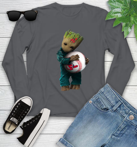 MLB Groot Guardians Of The Galaxy Baseball Sports Cleveland Indians Youth Long Sleeve 8
