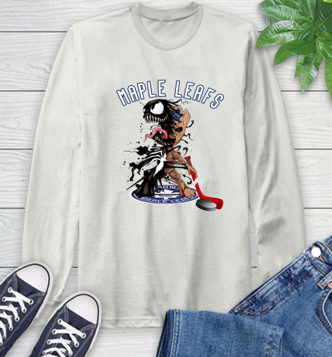NHL Toronto Maple Leafs Hockey Venom Groot Guardians Of The Galaxy Long Sleeve T-Shirt 12