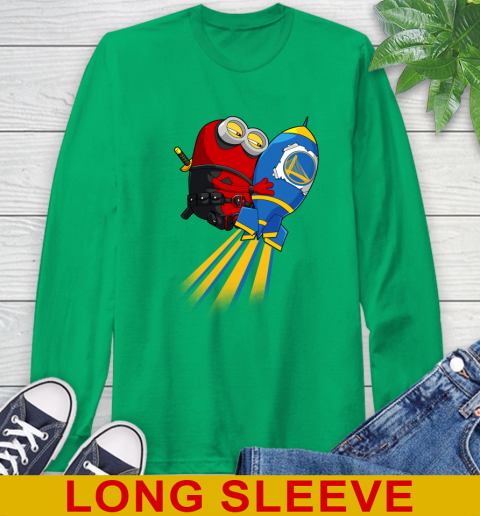 NBA Basketball Golden State Warriors Deadpool Minion Marvel Shirt Long Sleeve T-Shirt 8