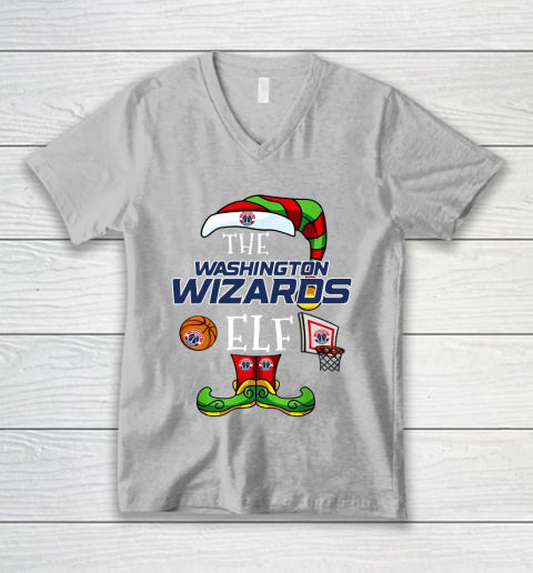 Washington Wizards Christmas ELF Funny NBA V-Neck T-Shirt 3