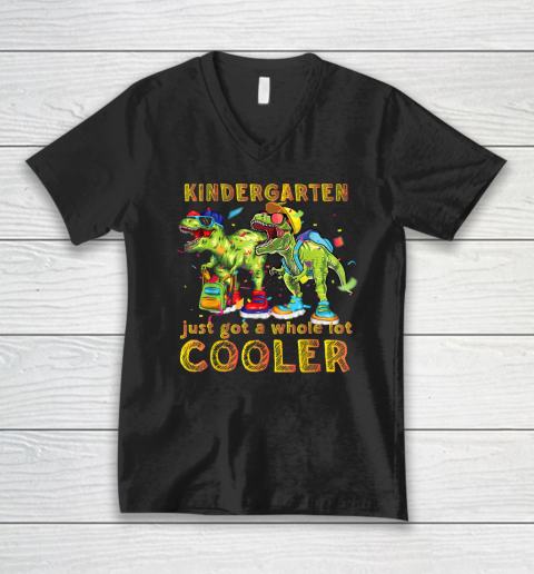 Kindergarten Just Got Cooler Back To School V-Neck T-Shirt