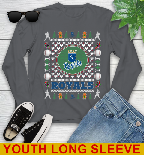 Kansas City Royals Merry Christmas MLB Baseball Loyal Fan Youth Long Sleeve 9