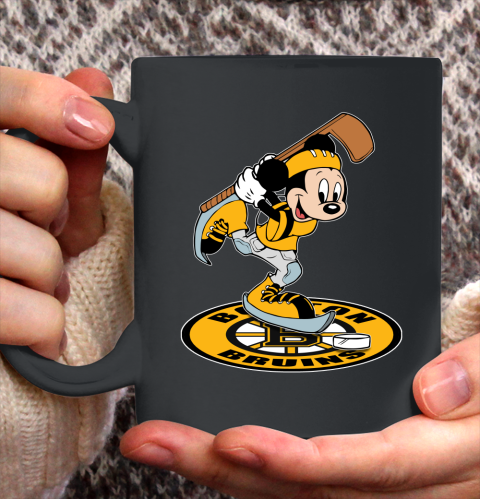 NHL Hockey Boston Bruins Cheerful Mickey Disney Shirt Ceramic Mug 11oz