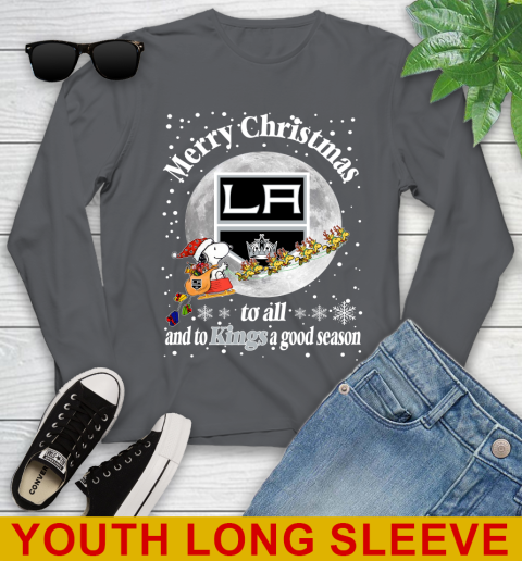 Los Angeles Kings Merry Christmas To All And To Kings A Good Season NHL Hockey Sports Youth Long Sleeve 9