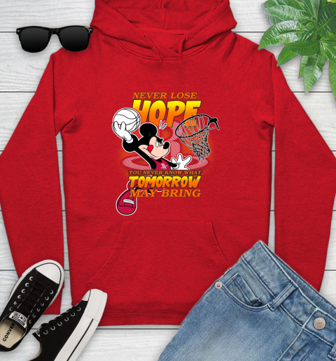 Houston Rockets NBA Basketball Mickey Disney Never Lose Hope Youth Hoodie 12