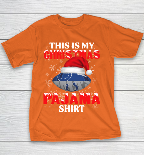 Indianapolis Colts This Is My Christmas Pajama Shirt NFL Youth T-Shirt 4