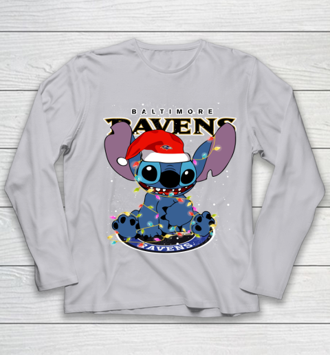 Baltimore Ravens NFL Football noel stitch Christmas Youth Long Sleeve 3