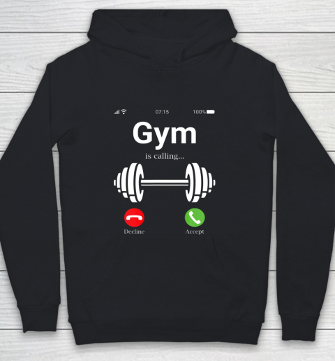 Gym is calling Shirt Funny bodybuilder Muscle Training Day iPhone Youth Hoodie
