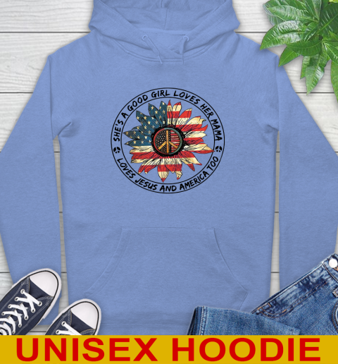 America sunflower she's a good girl loves her mama shirt 22