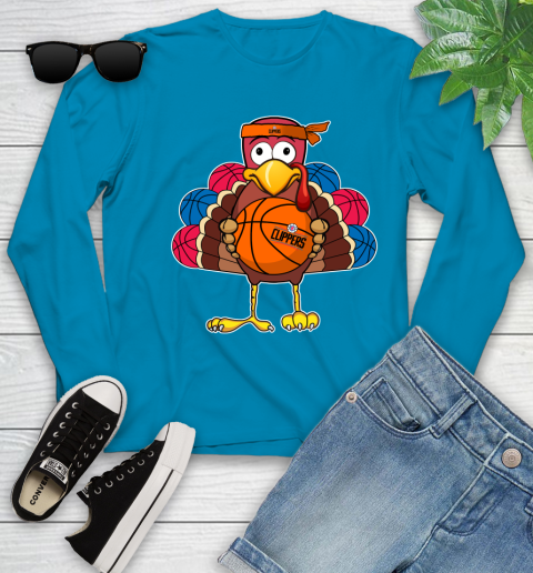 LA Clippers Turkey thanksgiving day Youth Long Sleeve 7