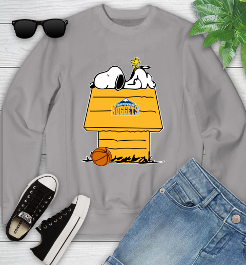 Denver Nuggets NBA Basketball Snoopy Woodstock The Peanuts Movie Youth Sweatshirt 4