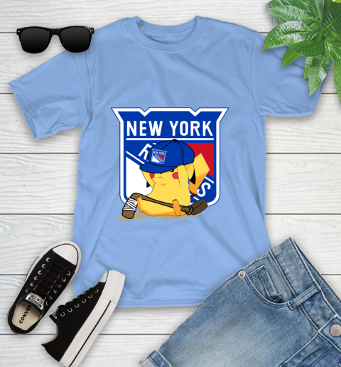 NHL Pikachu Hockey Sports New York Rangers Youth T-Shirt 11