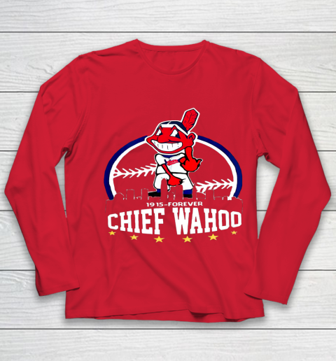 Chief Wahoo distressed Cleveland Youth Long Sleeve 8