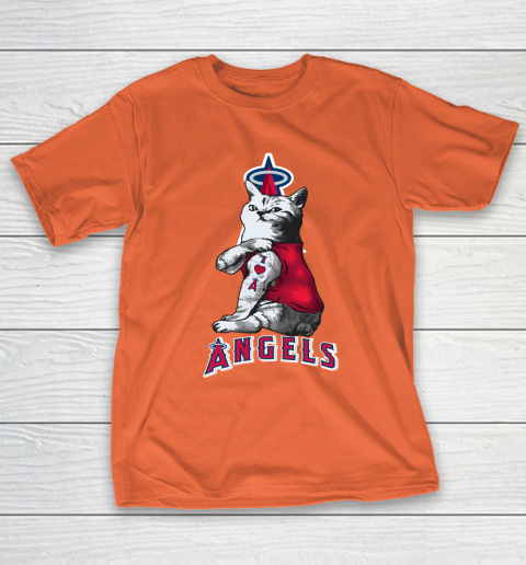 MLB Baseball My Cat Loves Los Angeles Angels T-Shirt 4