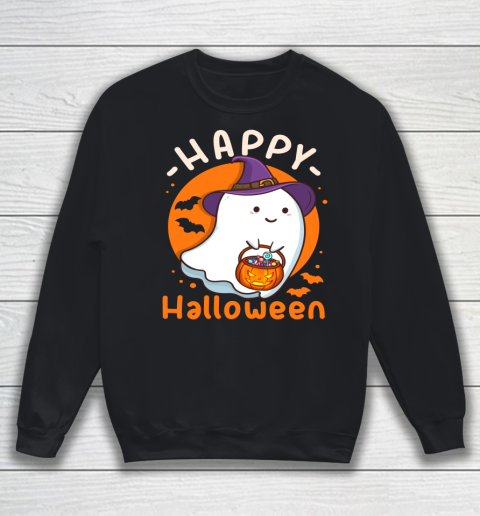 Happy Halloween Ghost Pumpkin Halloween Party Sweatshirt