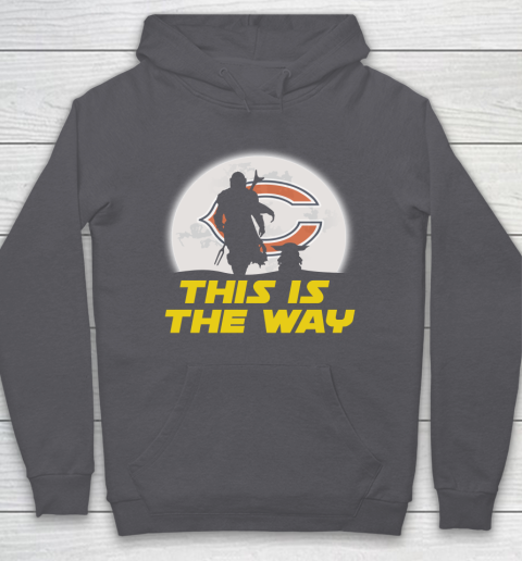 Chicago Bears NFL Football Star Wars Yoda And Mandalorian This Is The Way Hoodie 4