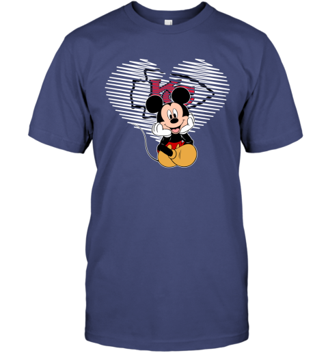 NFL Kansas City Chiefs The Heart Mickey Mouse Disney Football T Shirt qT9ENZLt3LR classic t shirt 2 95 151514 front purple