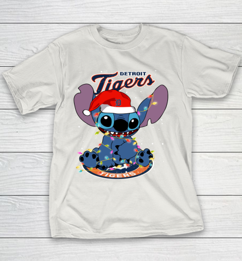 Detroit Tigers MLB noel stitch Baseball Christmas Youth T-Shirt 8