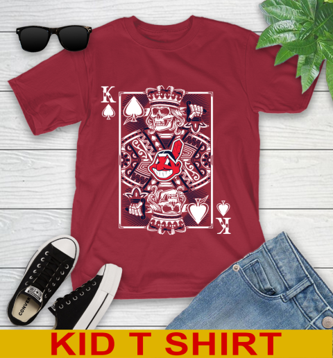 Cleveland Indians MLB Baseball The King Of Spades Death Cards Shirt Youth T-Shirt 12