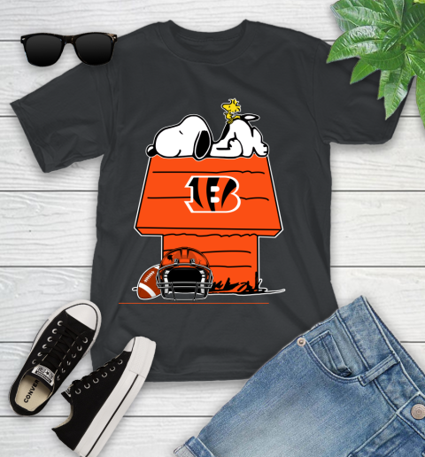 Cincinnati Bengals NFL Football Snoopy Woodstock The Peanuts Movie Youth T-Shirt 3 Cincinnati Bengals NFL Football Snoopy Woodstock The Peanuts Movie Youth T-Shirt - Image 3