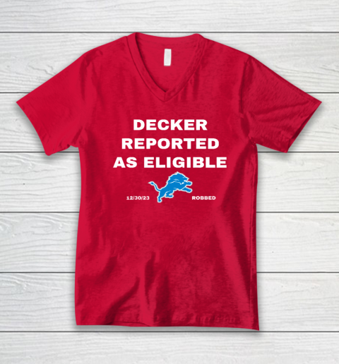 Decker Reported As Eligible V-Neck T-Shirt 5
