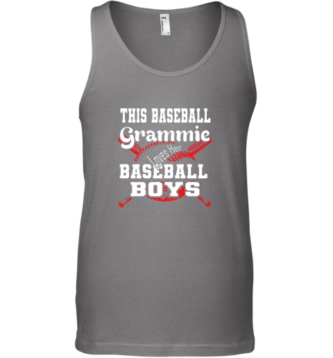 ueoh this baseball grammie loves her baseball boys unisex tank 17 front graphite heather