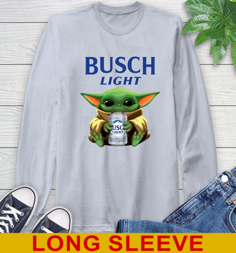 Star Wars Baby Yoda Hugs Busch Light Beer Shirt 63