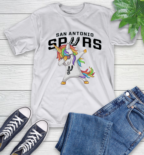San Antonio Spurs NBA Basketball Funny Unicorn Dabbing Sports T-Shirt 12