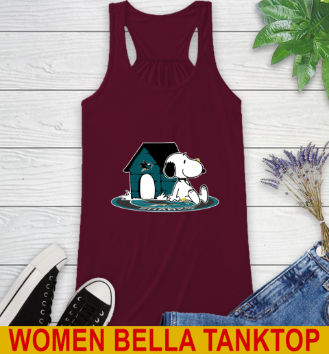 NHL Hockey San Jose Sharks Snoopy The Peanuts Movie Shirt Racerback Tank 3