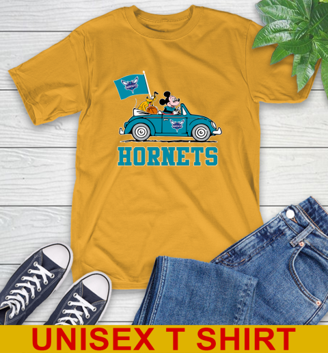 NBA Basketball Charlotte Hornets Pluto Mickey Driving Disney Shirt T-Shirt 3