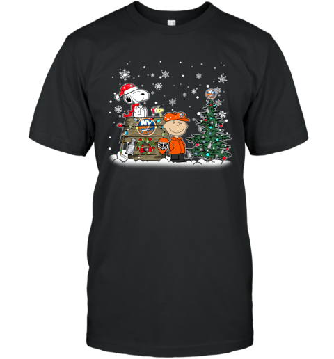 NHL New York Islanders Snoopy Charlie Brown Woodstock Christmas Stanley Cup  Hockey T Shirt Christmas Gift