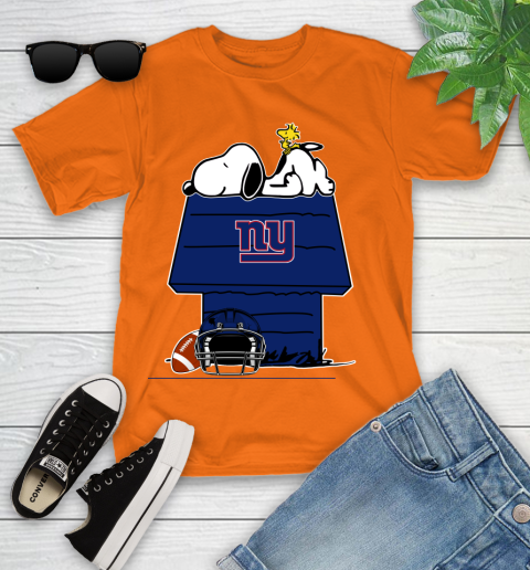 New York Giants NFL Football Snoopy Woodstock The Peanuts Movie Youth T-Shirt 7
