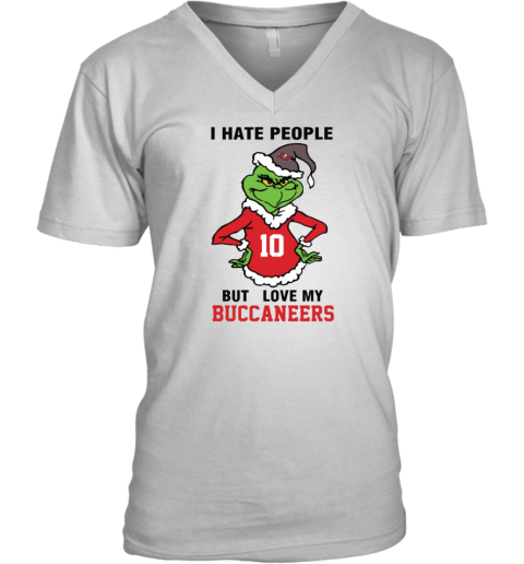 I Hate People But I Love My Buccaneers Tampa Bay Buccaneers NFL Teams V-Neck T-Shirt