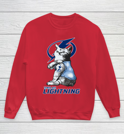 NHL My Cat Loves Tampa Bay Lightning Hockey Youth Sweatshirt 7