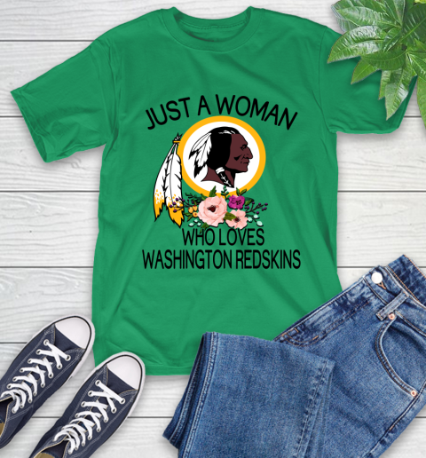 NFL Just A Woman Who Loves Washington Redskins Football Sports T-Shirt 5