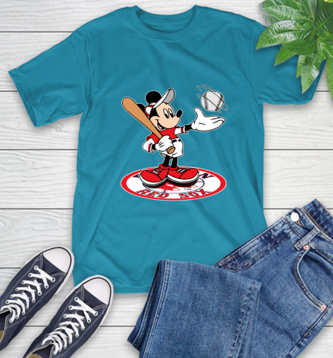 MLB Baseball Boston Red Sox Cheerful Mickey Disney Shirt T-Shirt 9