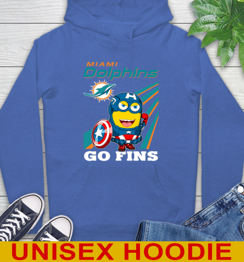 NFL Football Miami Dolphins Captain America Marvel Avengers Minion Shirt Hoodie 9
