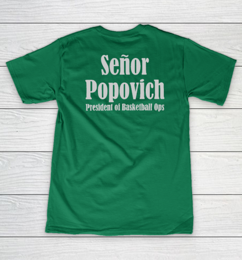 Coach Pop El Jefe (print on front and back) Women's V-Neck T-Shirt 10
