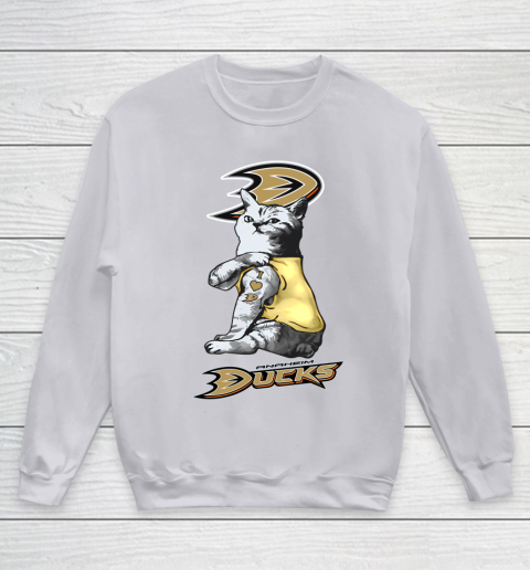 NHL My Cat Loves Anaheim Ducks Hockey Youth Sweatshirt 3